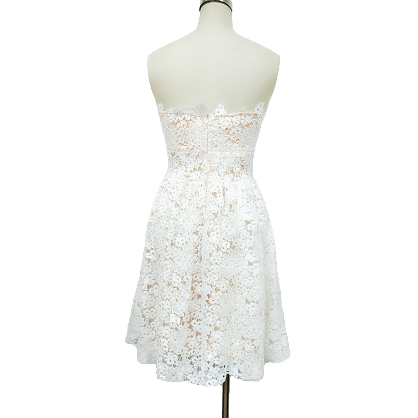 A-Line Dresses- Floral Lace Sweetheart-Neck Party Mini Dress- - IndioGear Women Clothing