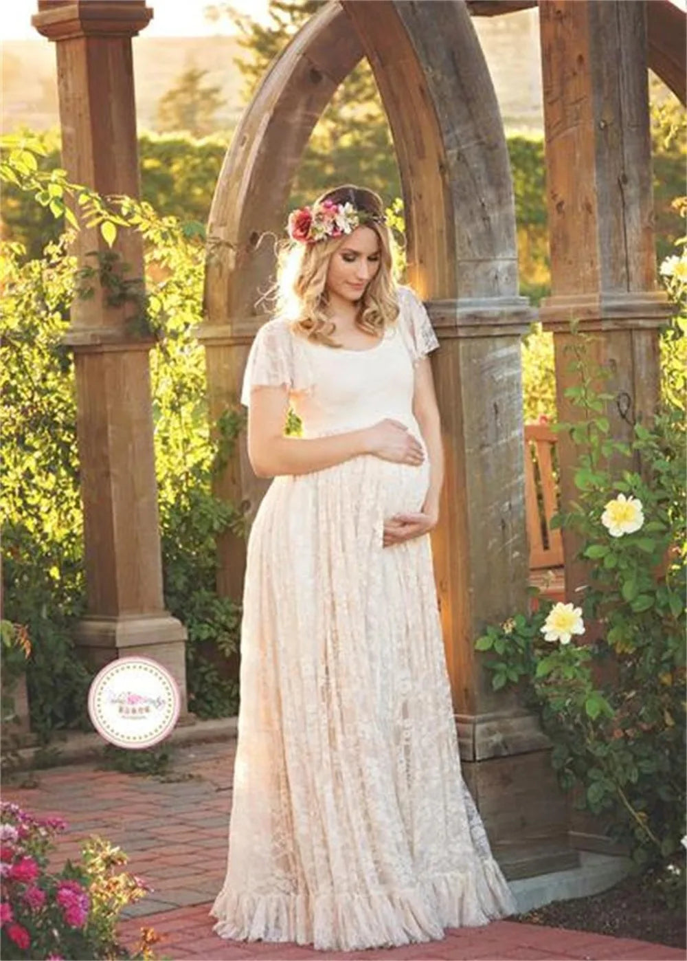 Baby Shower Dreeses- Maternity Lace Dresses for Pregnant Photo Shooting- - IndioGear.com