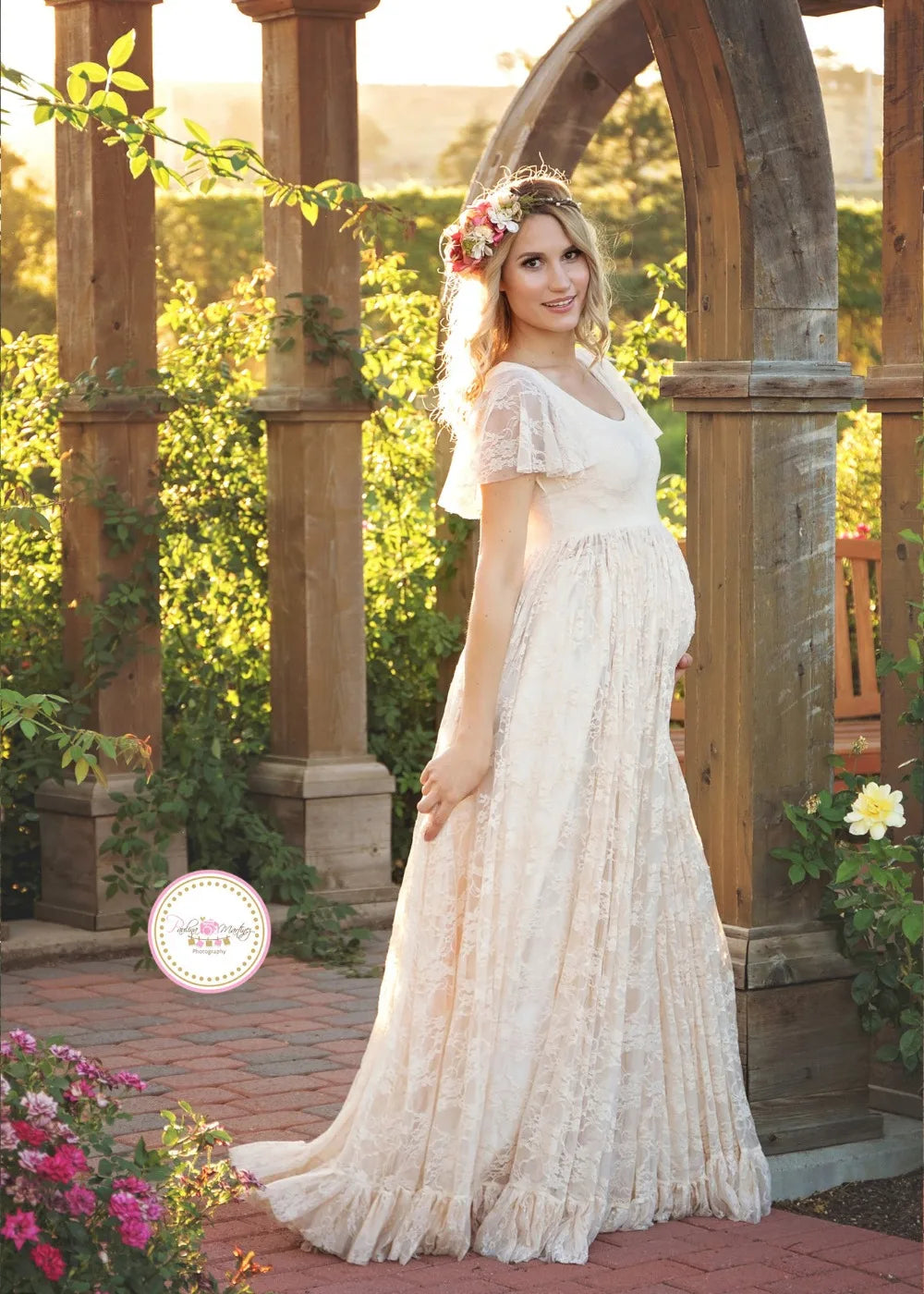 Baby Shower Dreeses- Maternity Lace Dresses for Pregnant Photo Shooting- - IndioGear.com