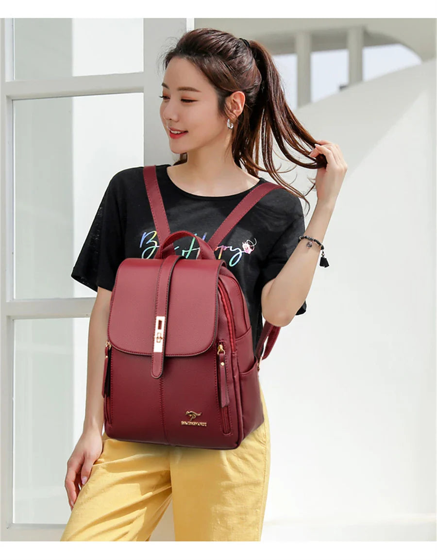 Backpacks- Elegant Metropolitan Carryall Backpack- - IndioGear Women Clothing