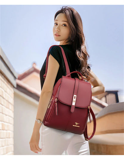 Backpacks- Elegant Metropolitan Carryall Backpack- - IndioGear Women Clothing