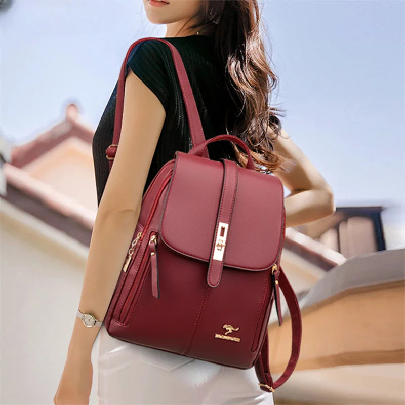 Backpacks- Elegant Metropolitan Carryall Backpack- - IndioGear Women Clothing