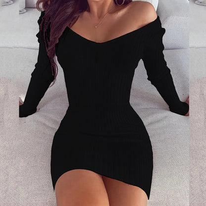 Bandage Mini Dresses- Curve-Enhancing Bandage Mini Dress for Special Occasions 🎉- Black- IndioGear Women Clothing