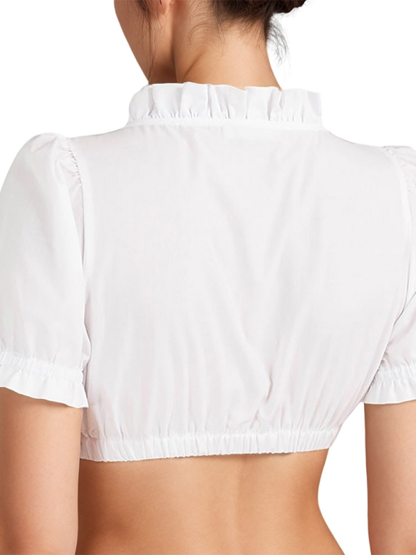 Bavarian Crop Tops- Bavarian-Inspired Crop Blouse- - IndioGear.com