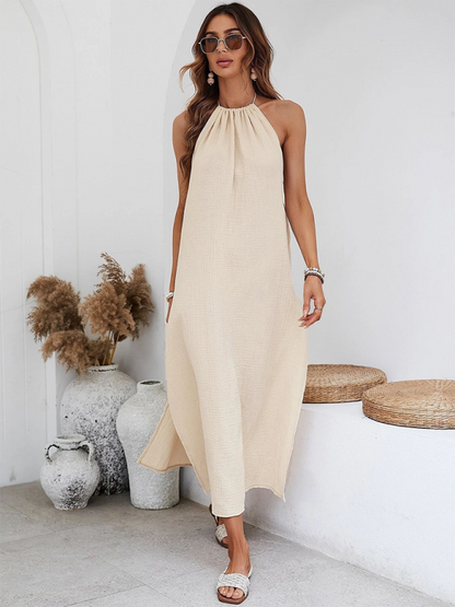 Beach Dresses- Women Backless Tunic Dress for Poolside Lounging- - IndioGear.com