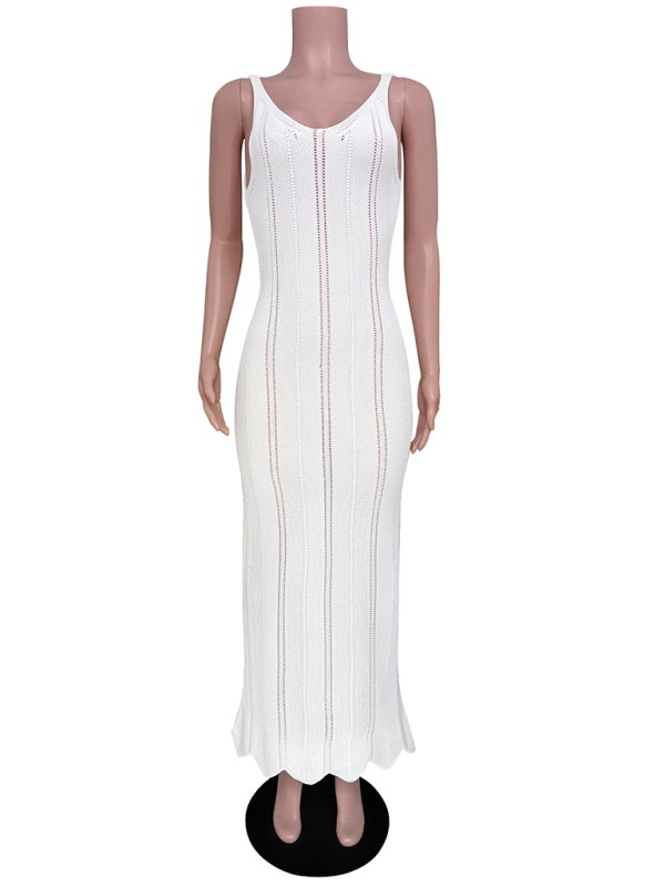 Beach Party Dresses- Women's Open Knit Maxi Dress for Beach Parties- - IndioGear.com