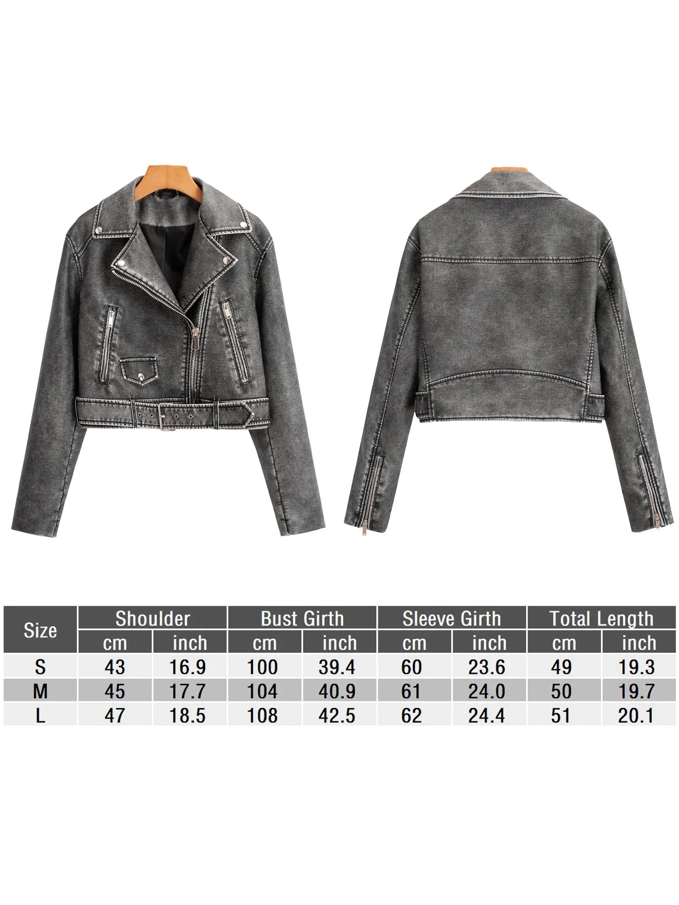 Biker Jackets- Women Edgy Faux Leather Tailored Biker Jacket- - IndioGear.com