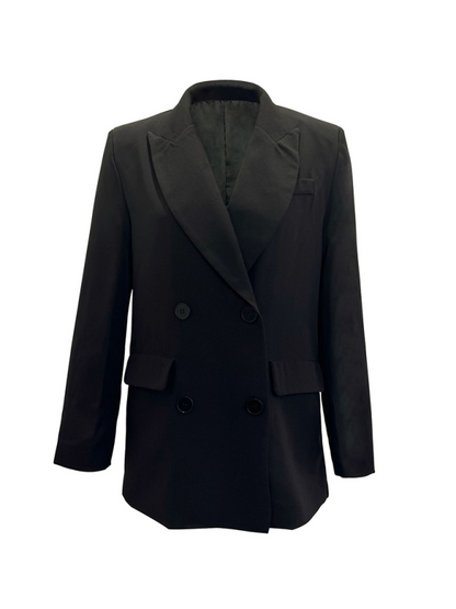 Blazers- Structured Double-Breasted Blazer for Professional Look- - IndioGear.com