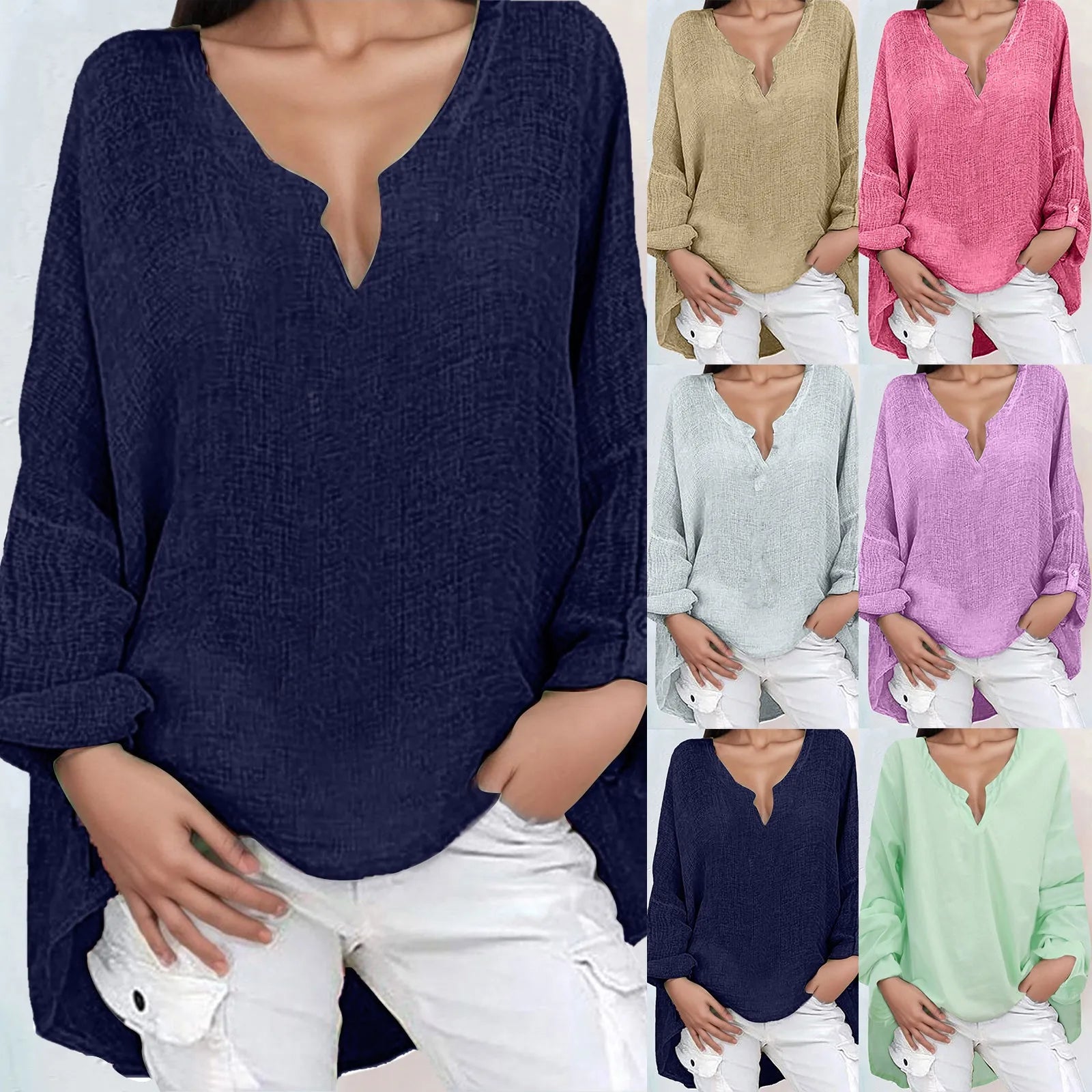 Blouses- Summer High-Low Blouse for Women- - IndioGear.com