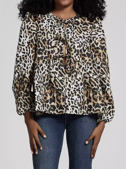 Blouses- The Ultimate Leopard Print Blouse- - IndioGear.com