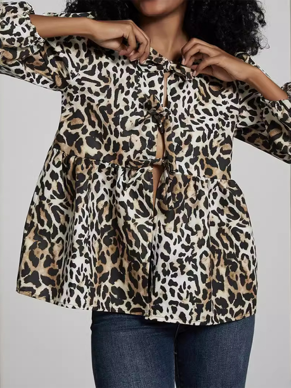 Blouses- The Ultimate Leopard Print Blouse- - IndioGear.com