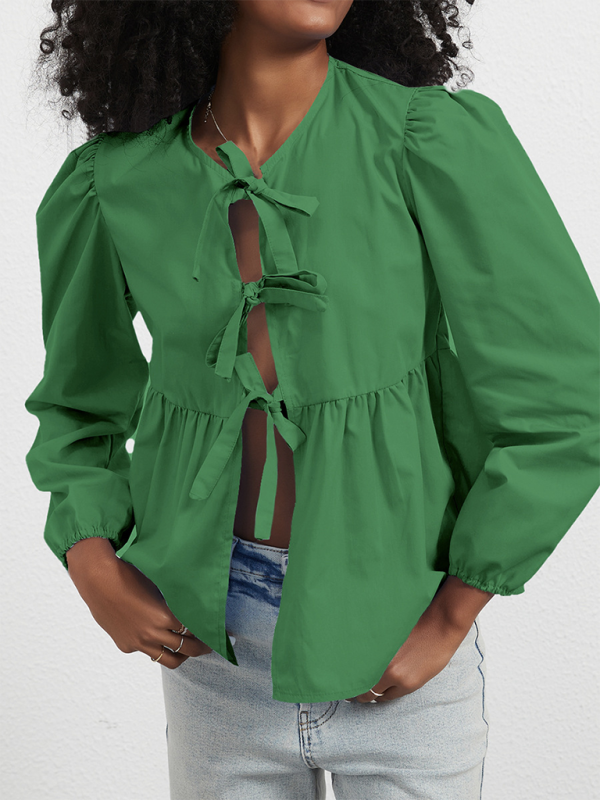 Blouses- The Ultimate Leopard Print Blouse- Green black jasper- IndioGear.com