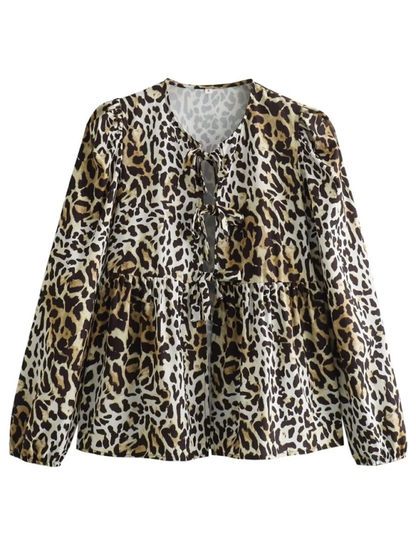 Blouses- The Ultimate Leopard Print Blouse- - IndioGear.com