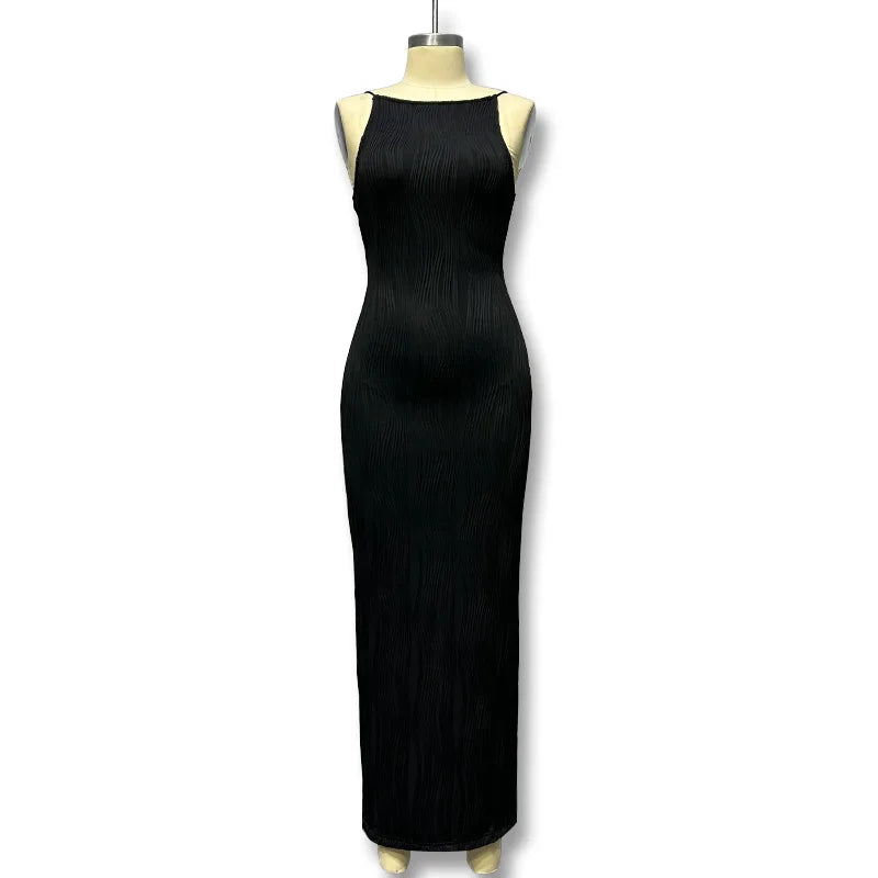 Bodycon Dresses- Elegant Long Ribbed Dress - Ideal for Business and Dinners- - IndioGear.com