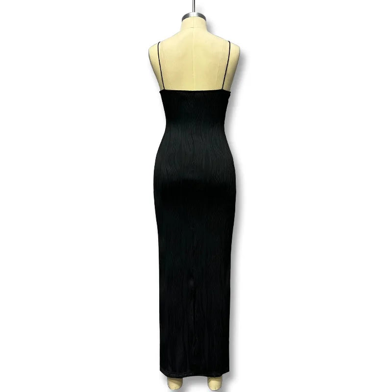 Bodycon Dresses- Elegant Long Ribbed Dress - Ideal for Business and Dinners- - IndioGear.com