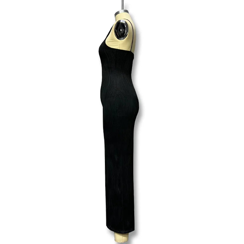 Bodycon Dresses- Elegant Long Ribbed Dress - Ideal for Business and Dinners- - IndioGear.com