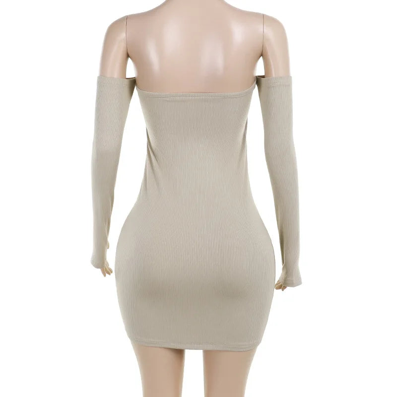 Bodycon Dresses- Figure-Flattering Ribbed Mini Dress for Date Nights & Cocktails- - IndioGear.com