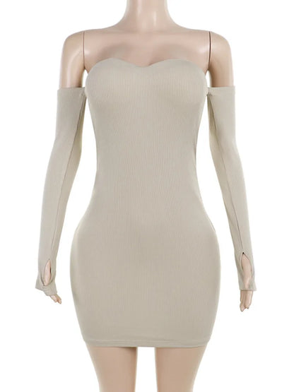 Bodycon Dresses- Figure-Flattering Ribbed Mini Dress for Date Nights & Cocktails- - IndioGear.com