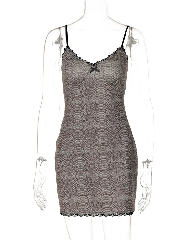 Bodycon Mini Dresses - Python Print Party Pencil