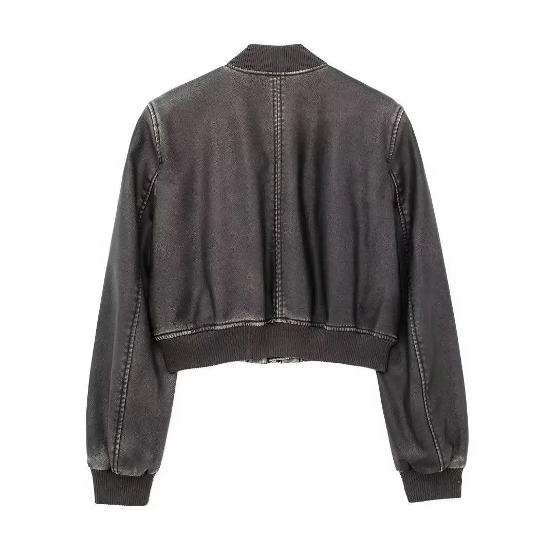 Bomber Jackets- Aviator Leatherette Jacket Urban Suede Bomber- - IndioGear.com