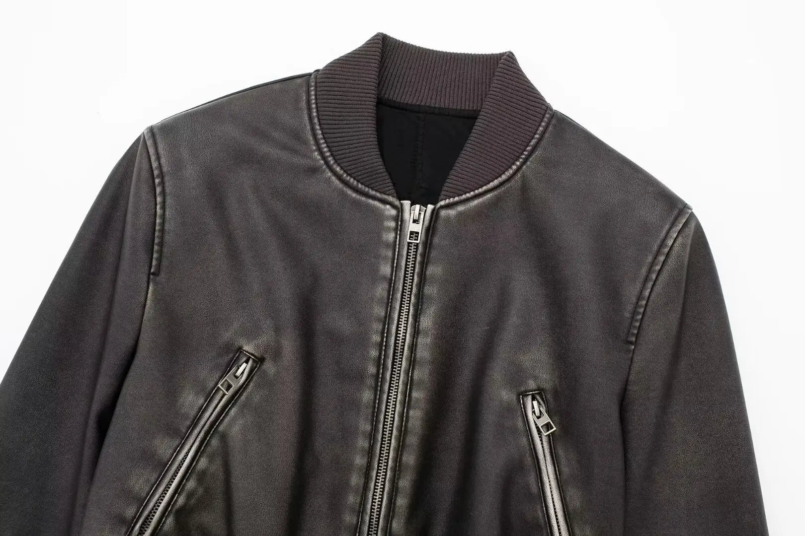 Bomber Jackets- Aviator Leatherette Jacket Urban Suede Bomber- - IndioGear.com