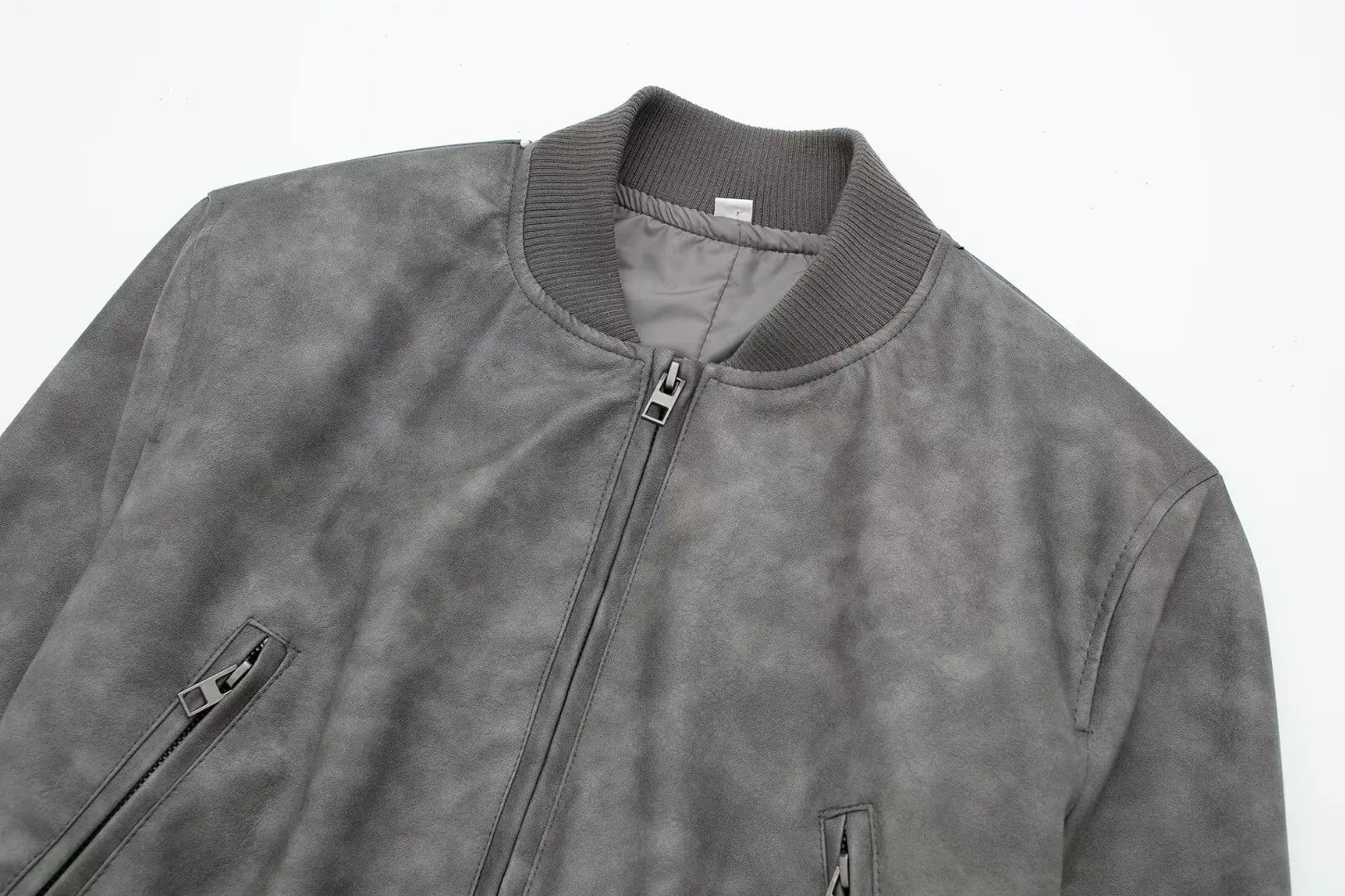 Bomber Jackets- Aviator Leatherette Jacket Urban Suede Bomber- - IndioGear.com