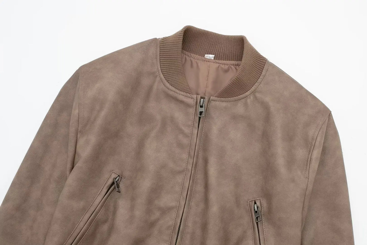 Bomber Jackets- Aviator Leatherette Jacket Urban Suede Bomber- - IndioGear.com