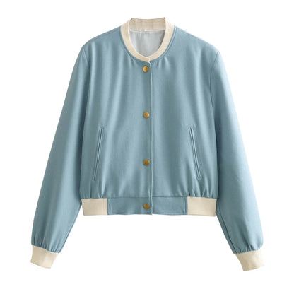 Bomber Jackets- Classic Camel Bomber Lightweight Jacket- Light blue- IndioGear.com