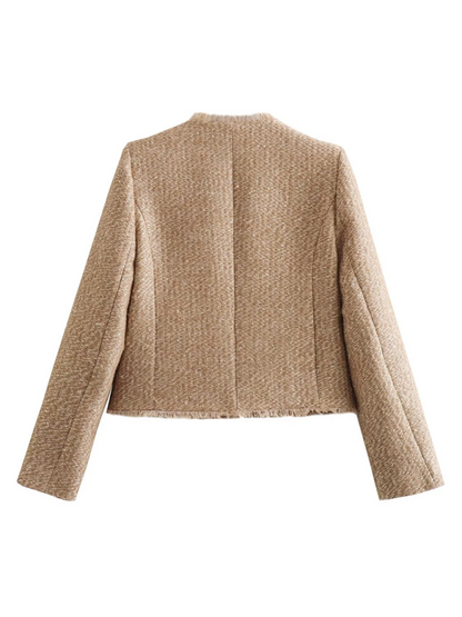 Bouclé Jackets- Elegant Bouclé Jacket – Your Go-To for Every Season- - IndioGear.com