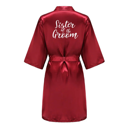 Bridal Party- Bridal Party Custom Satin Robes for After Party Weddings- - IndioGear Women Clothing