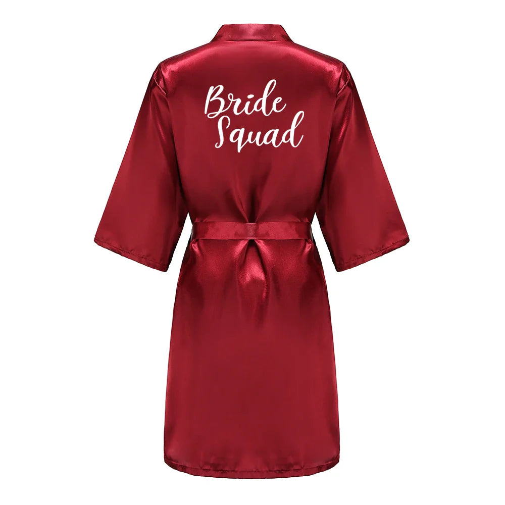 Bridal Party- Bridal Party Custom Satin Robes for After Party Weddings- - IndioGear Women Clothing