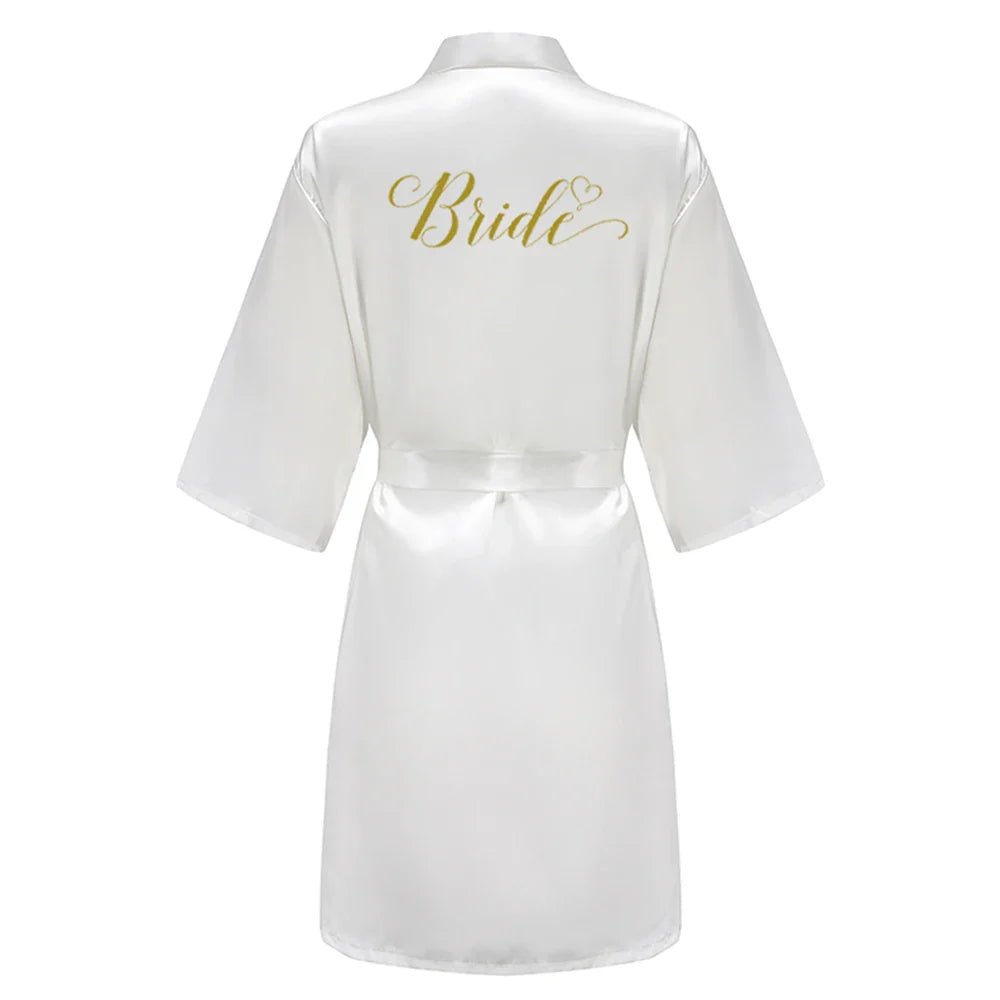 Bridal Party- Bridal Party Custom Satin Robes for After Party Weddings- - IndioGear Women Clothing