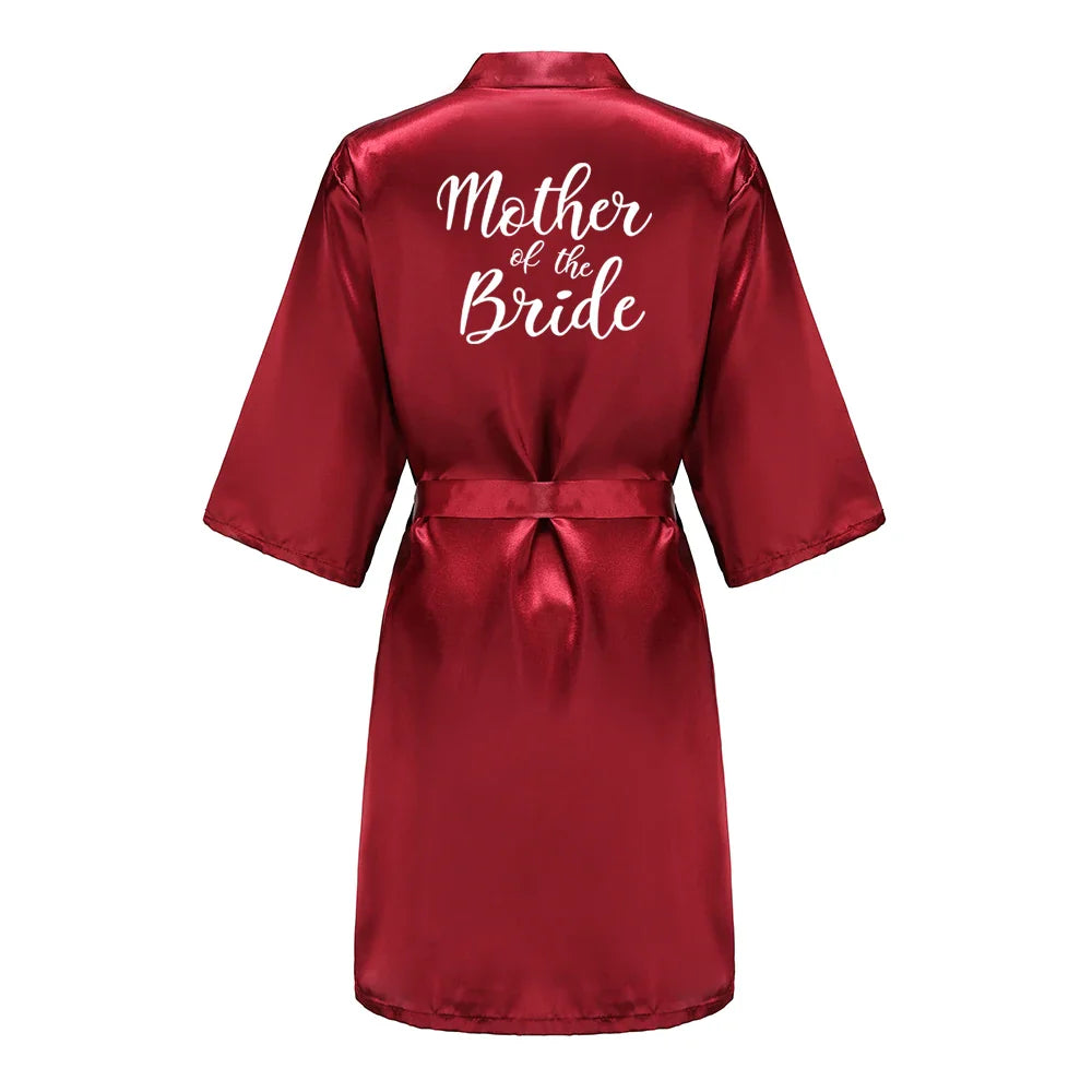 Bridal Party- Bridal Party Custom Satin Robes for After Party Weddings- Rio Red 12- IndioGear Women Clothing