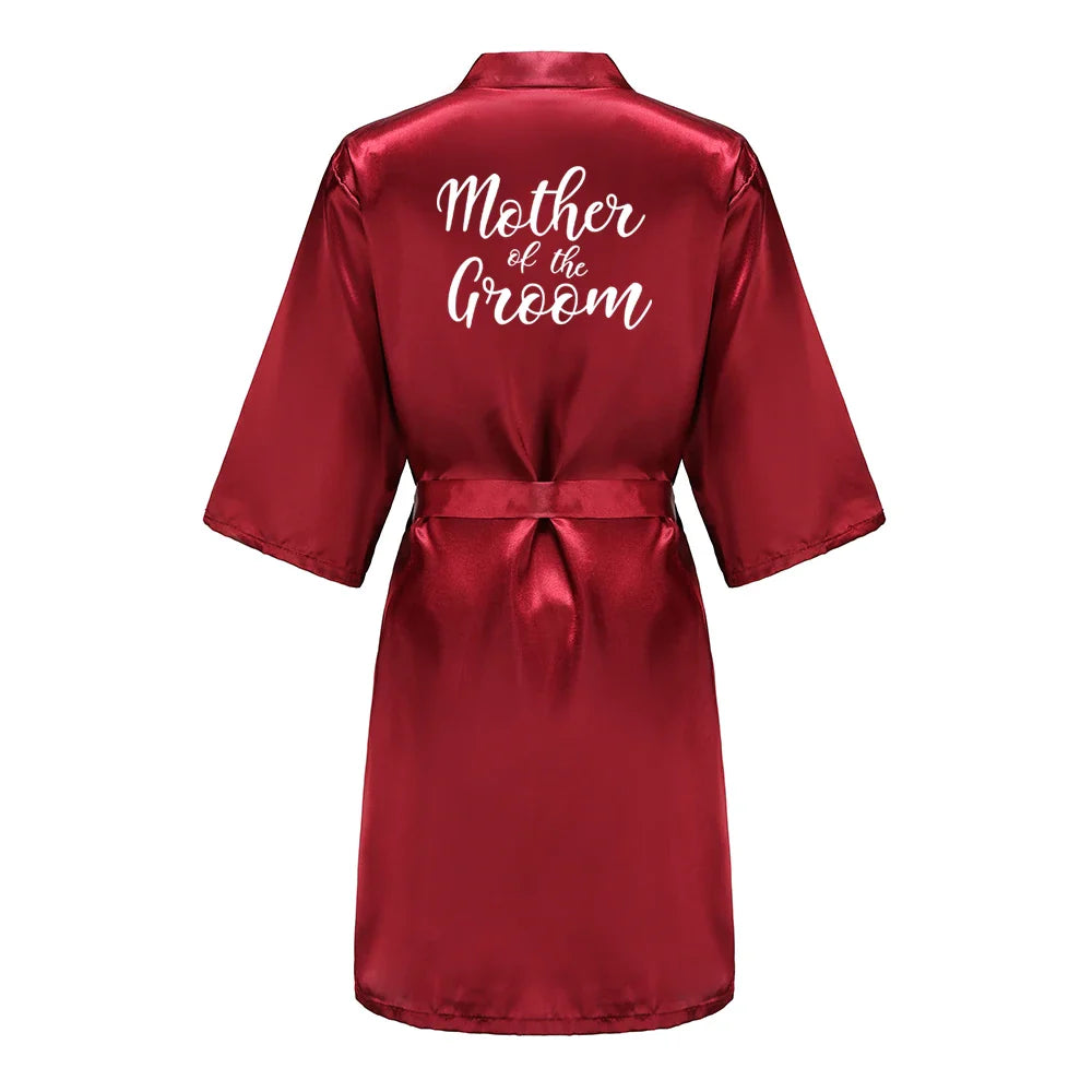 Bridal Party- Bridal Party Custom Satin Robes for After Party Weddings- Rio Red 13- IndioGear Women Clothing