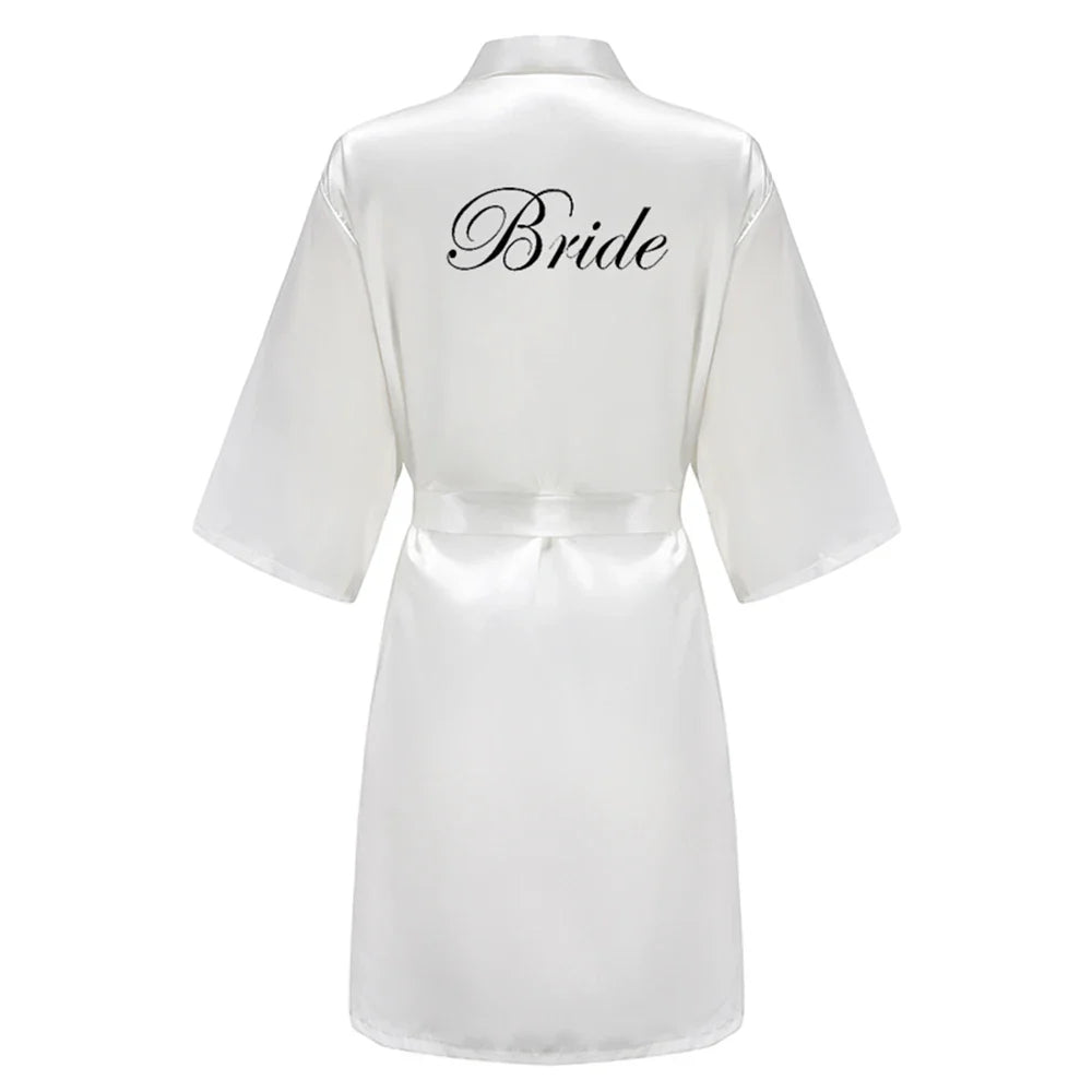 Bridal Party- Bridal Party Custom Satin Robes for After Party Weddings- - IndioGear Women Clothing