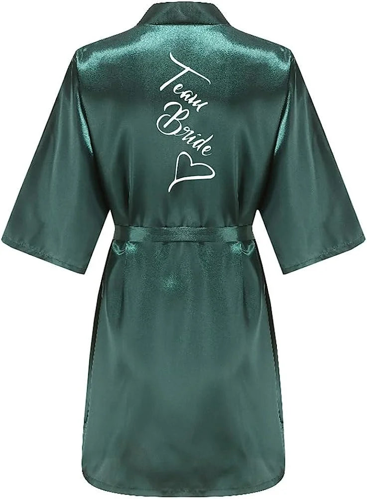 Bridal Shower Party- Custom Bride & Bridesmaid Team Robes- - IndioGear Women Clothing