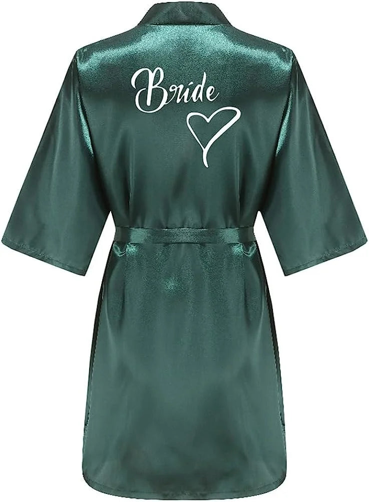 Bridal Shower Party- Custom Bride & Bridesmaid Team Robes- - IndioGear Women Clothing