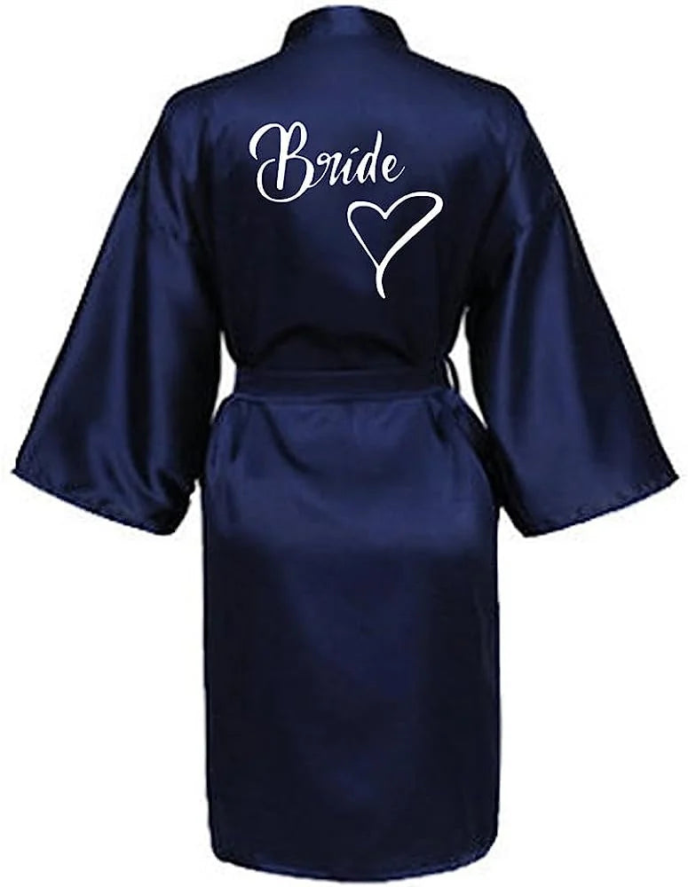 Bridal Shower Party- Custom Bride & Bridesmaid Team Robes- Blue 3- IndioGear Women Clothing