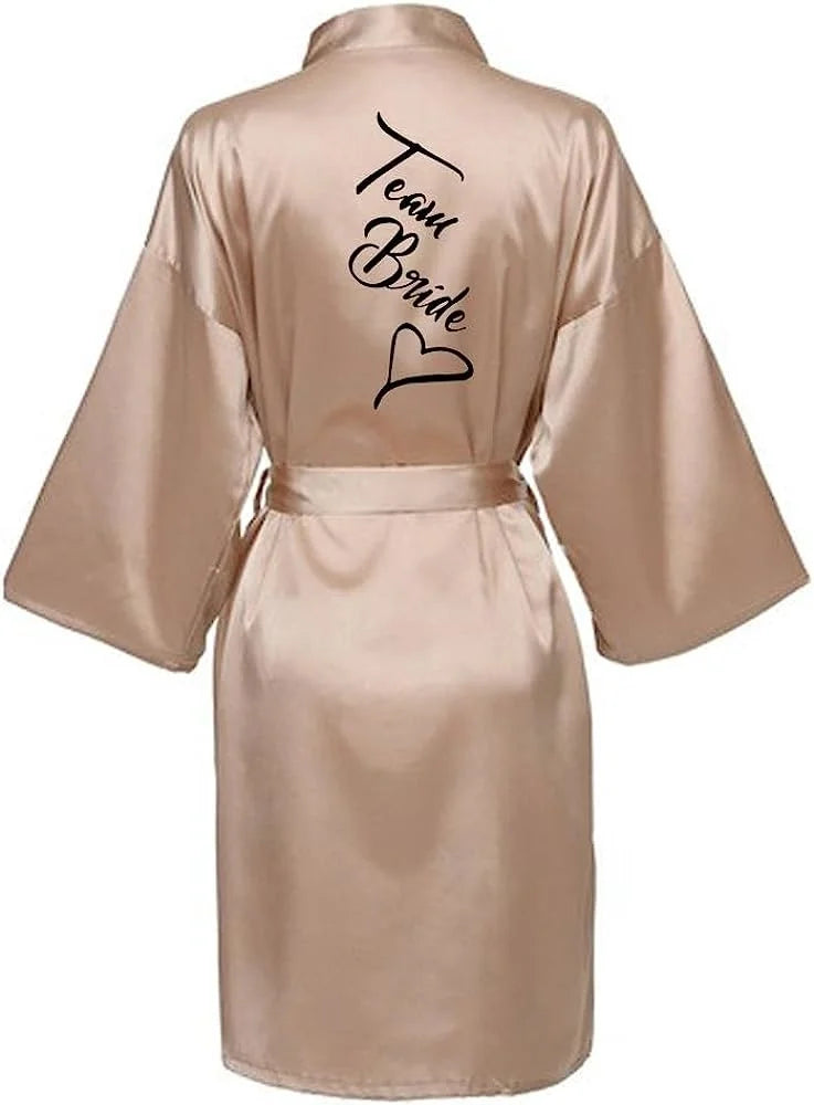 Bridal Shower Party- Custom Bride & Bridesmaid Team Robes- - IndioGear Women Clothing