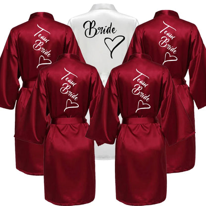 Bridal Shower Party- Custom Bride & Bridesmaid Team Robes- - IndioGear Women Clothing