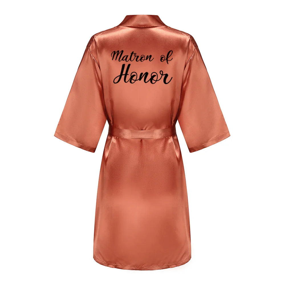 Bridal Shower Party- Personalized Metallic Copper Bridal Party Robes- - IndioGear Women Clothing