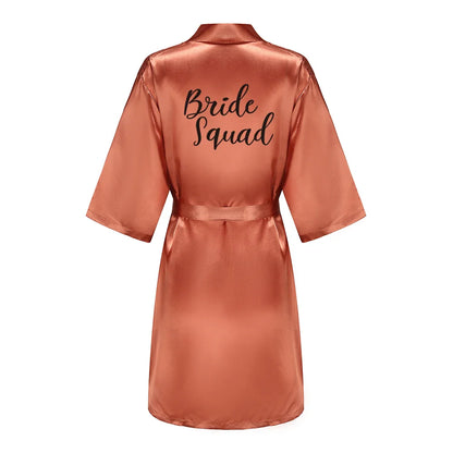 Bridal Shower Party- Personalized Metallic Copper Bridal Party Robes- - IndioGear Women Clothing