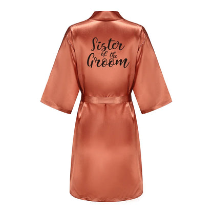 Bridal Shower Party- Personalized Metallic Copper Bridal Party Robes- - IndioGear Women Clothing