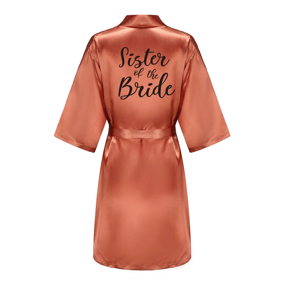 Bridal Shower Party- Personalized Metallic Copper Bridal Party Robes- Copper Red 14- IndioGear Women Clothing