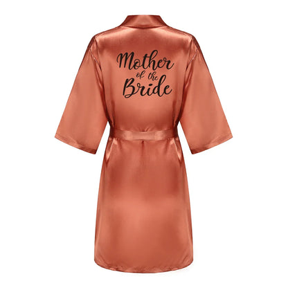 Bridal Shower Party- Personalized Metallic Copper Bridal Party Robes- Copper Red 12- IndioGear Women Clothing