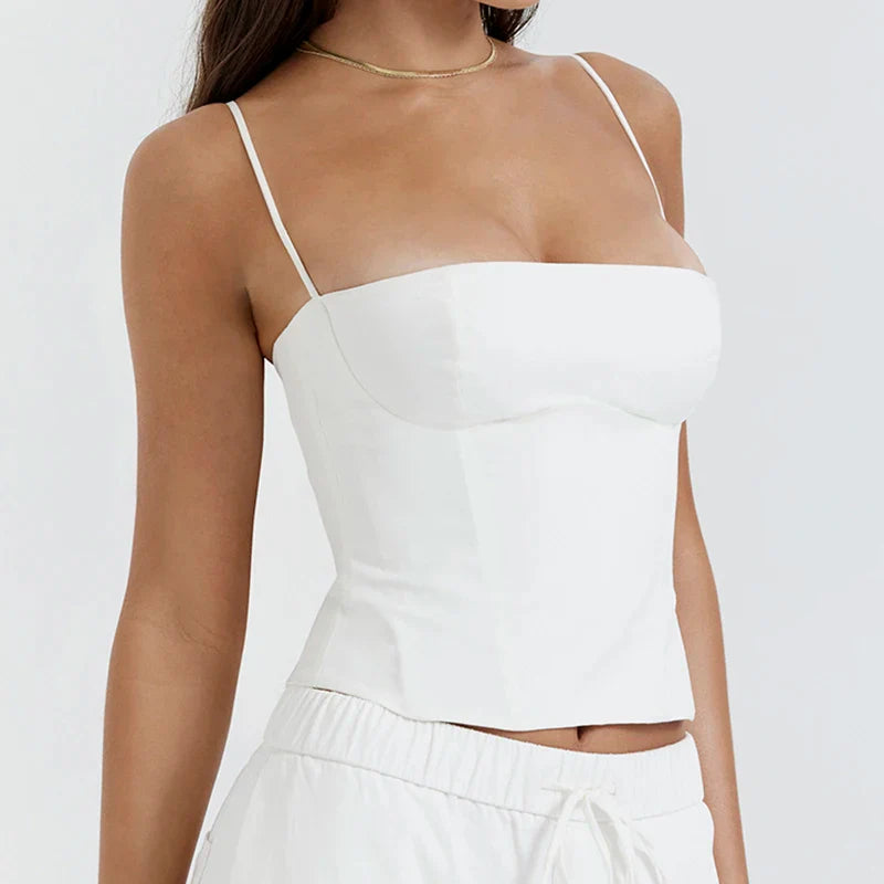 Cami Tops- Square Neck Crop Cami Top for Sunny Days- - IndioGear.com