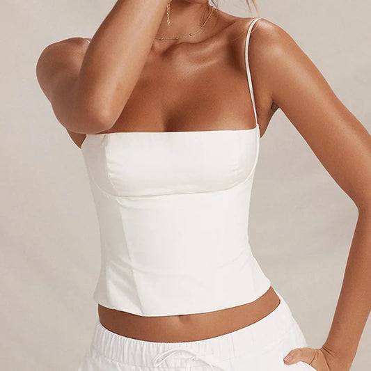 Cami Tops- Square Neck Crop Cami Top for Sunny Days- - IndioGear.com