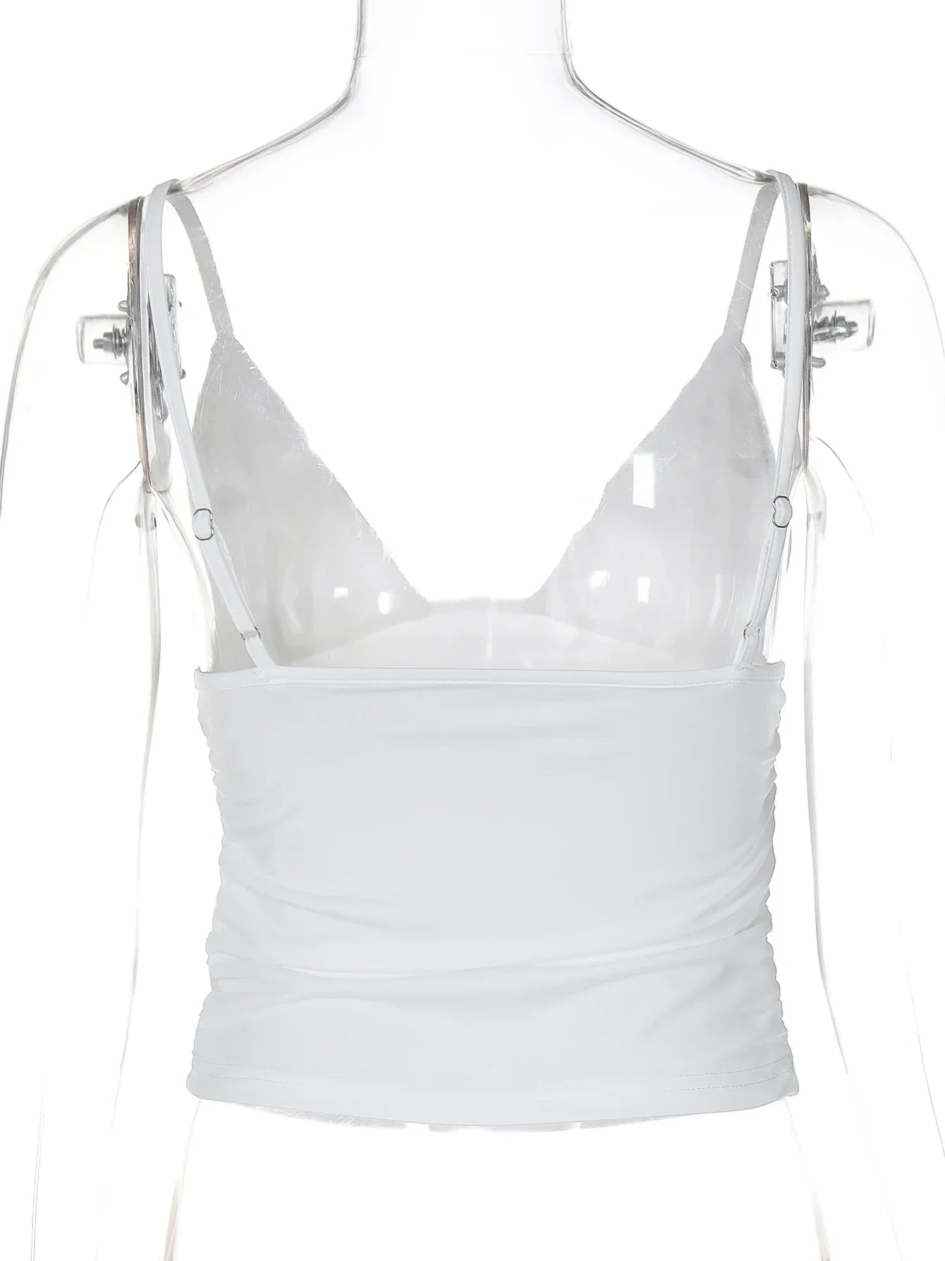 Cami Tops- Minimalist Ruched Crop Top- - IndioGear