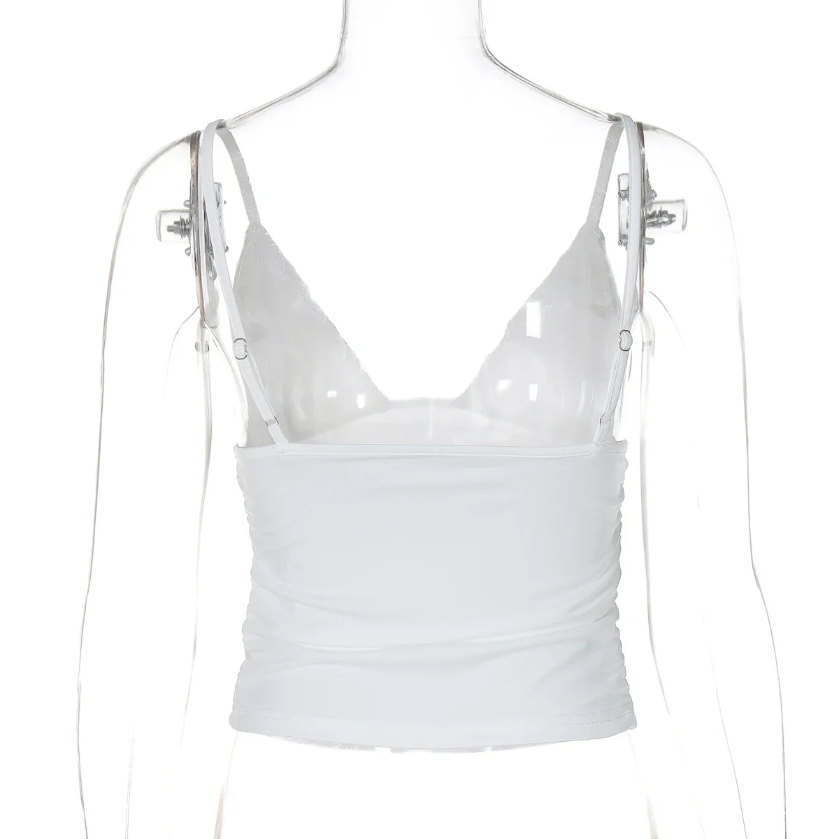 Cami Tops- Minimalist Ruched Crop Top- - IndioGear