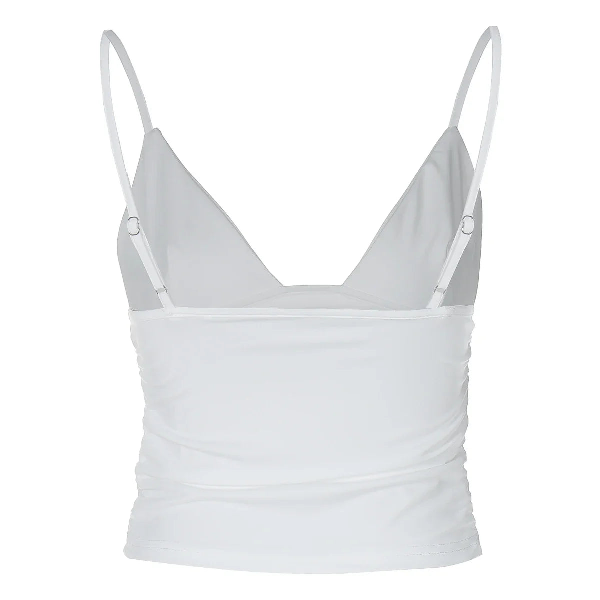 Cami Tops- Minimalist Ruched Crop Top- - IndioGear